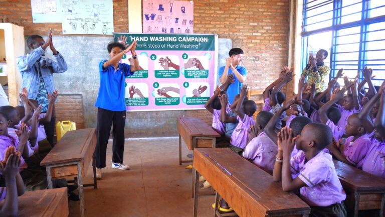 Hand Washing Campaign at EP Gisuzo in Kayonza District on 12th March